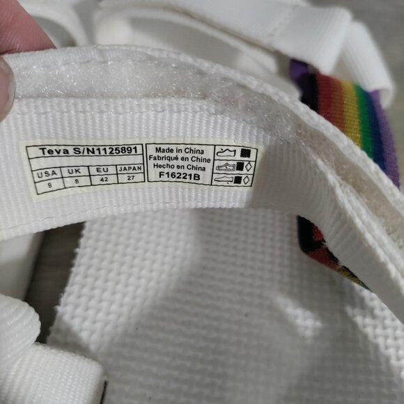 Teva Sport Original Universal Pride Rainbow Sandals Men’s Size 9‎ - Picture 6 of 9